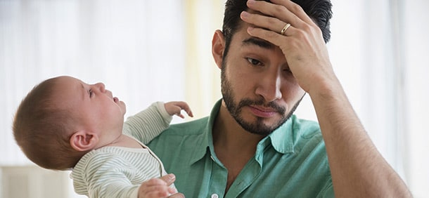 افسردگی پس از زایمان : افسردگی زایمان در پدرها