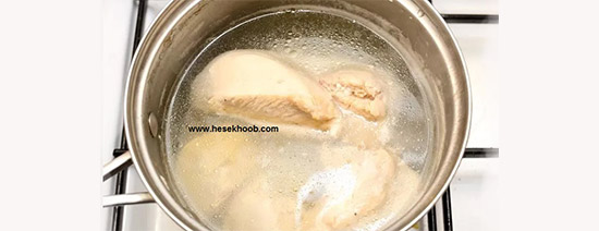 پختن مرغ برای ضدعفونی 
